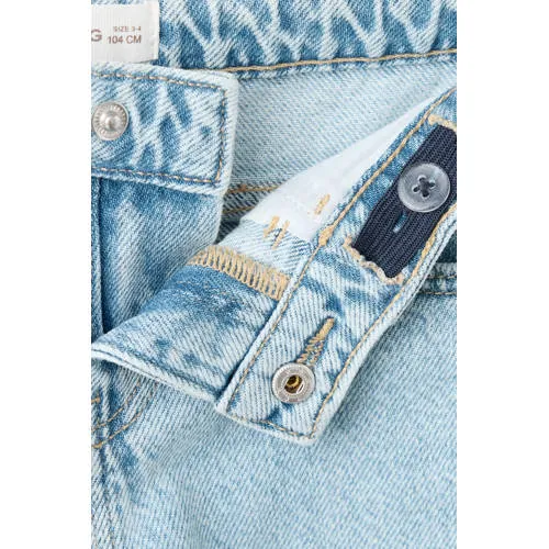 Mango Kids regular waist straight leg jeans met strass-steentjes - lichtblauw, foto 4