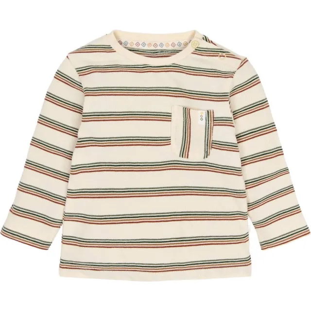 Little Dutch gestreepte longsleeve beige, foto 2