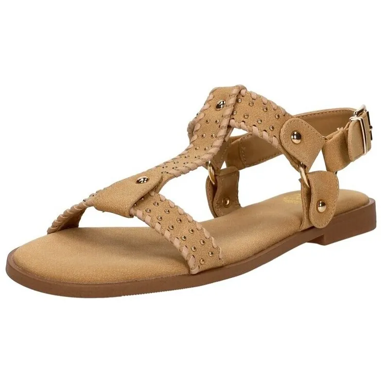 Sub55 sandalen plat beige, foto 3