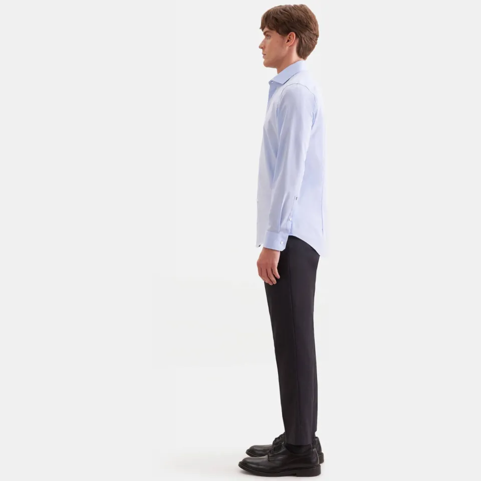 Seidensticker slim fit overhemd lichtblauw, foto 3