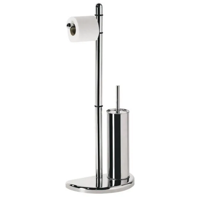 Sapho Toiletborstelhouder Sapho Hibiscus Vrijstaand met Toiletrolhouder Chroom