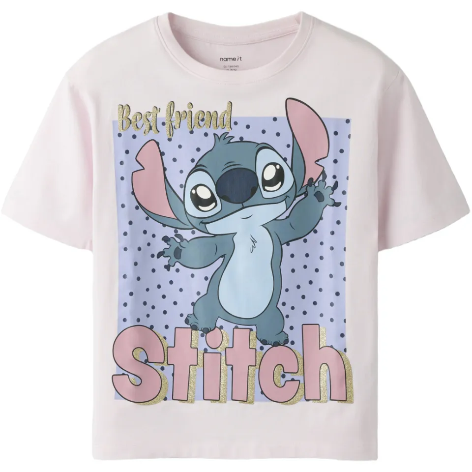 NAME IT KIDS Lilo & Stitch t-shirt met print lichtroze, foto 2