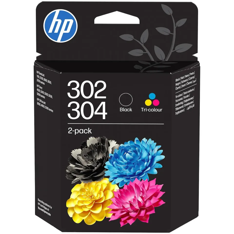 Hp 302/304 inktcartridges combipack zwart