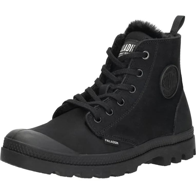 Palladium PAMPA HI ZIP WL leren sneakers met profielzool en logo - zwart, foto 3