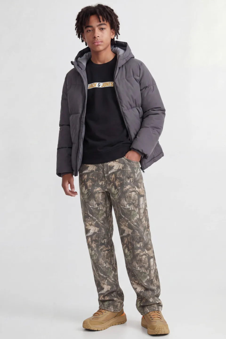 Jack & Jones JUNIOR sweater met tekst - zwart, foto 5