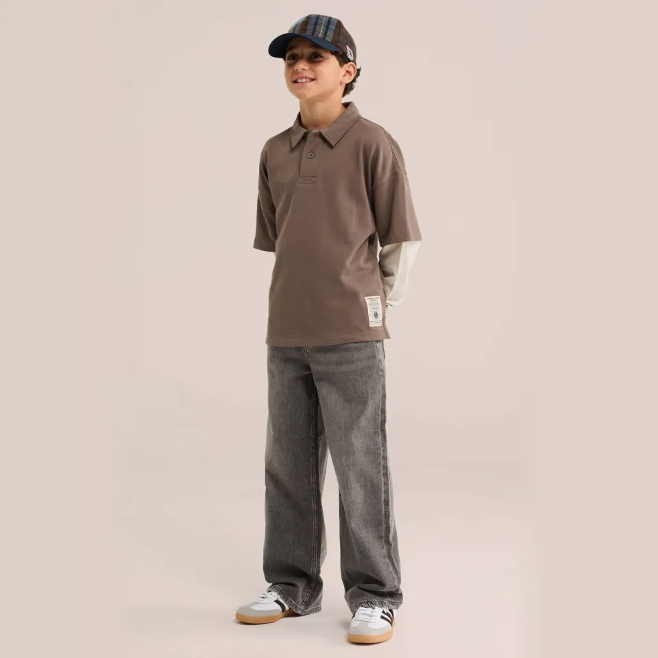 WE Fashion Blue Ridge wide leg jeans - grijs Grey denim