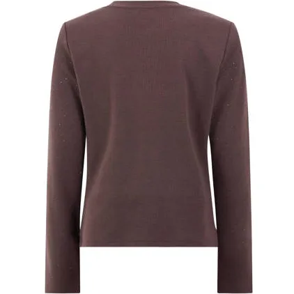 Shoeby longsleeve donkerbruin, foto 3