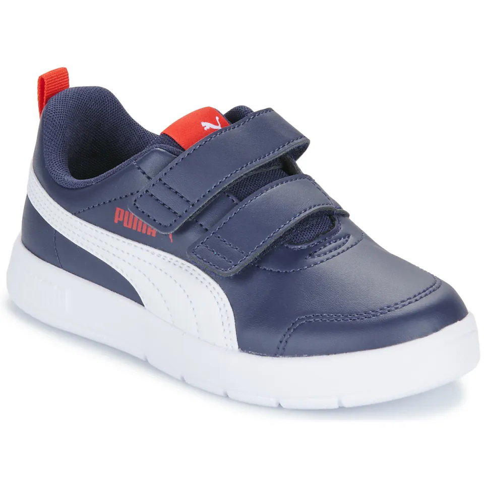 Puma Courtflex V3 V PS sneakers donkerblauw donkerblauw/wit/rood, foto 2