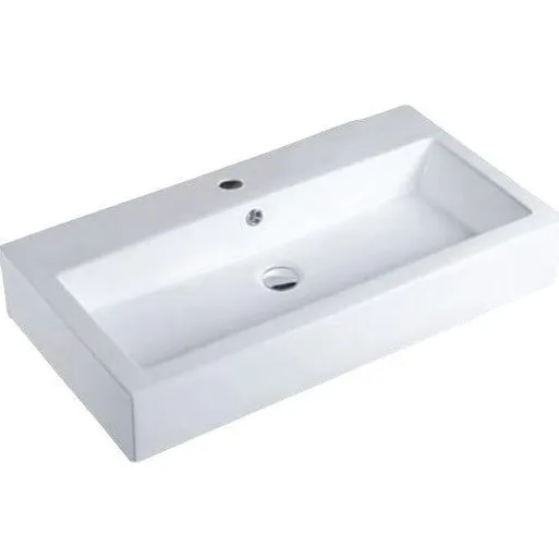 Best Design Wastafel Best Design Feel 80x44x15cm Keramiek Wit (met 1 kraangat)