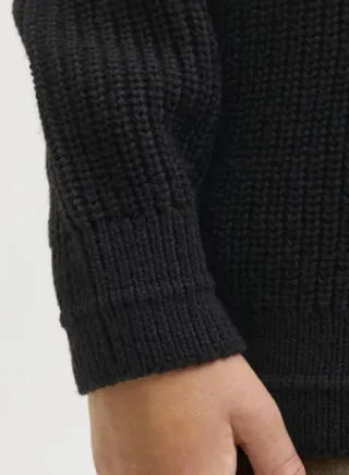 Jack & Jones JUNIOR trui zwart grof gebreid, foto 5