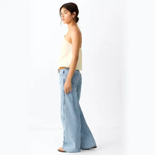 Mango TEEN wide leg jeans - lichtblauw, foto 4