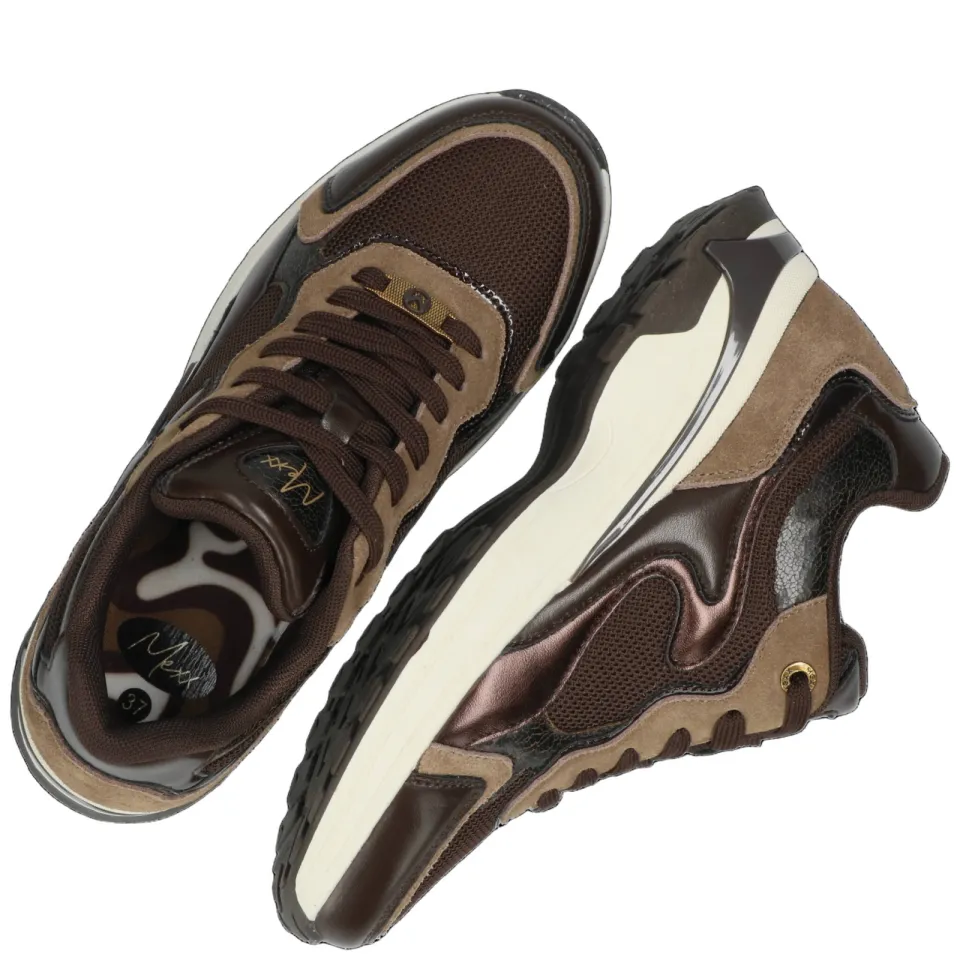 Mexx Portia Love chunky sneakers - donkerbruin, foto 4