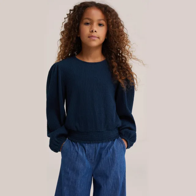 WE Fashion blousetop donkerblauw, foto 4