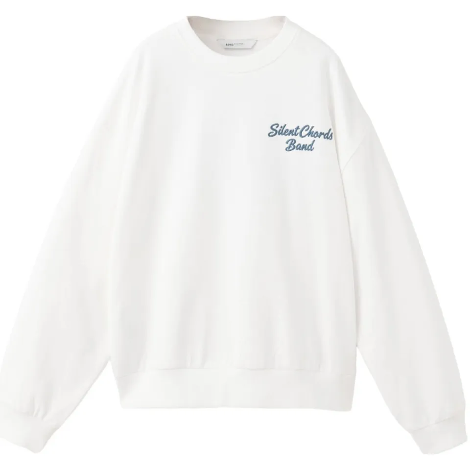 Mango Kids sweater met backprint - wit, foto 2