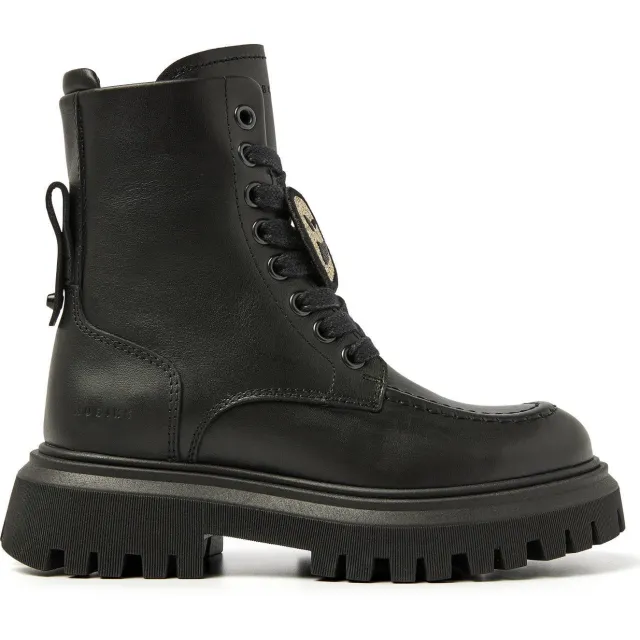Nubikk Fae Bobbi Jr leren veterboots zwart