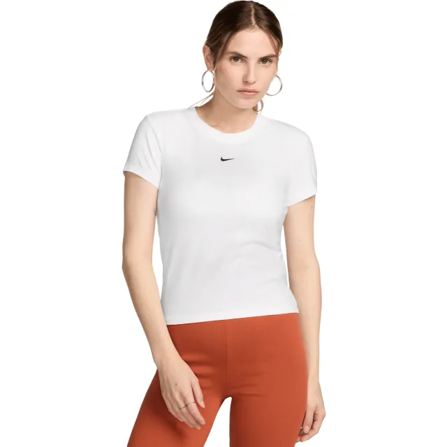 Nike Sportswear T-shirts Dames - Wit - Katoen Jersey White