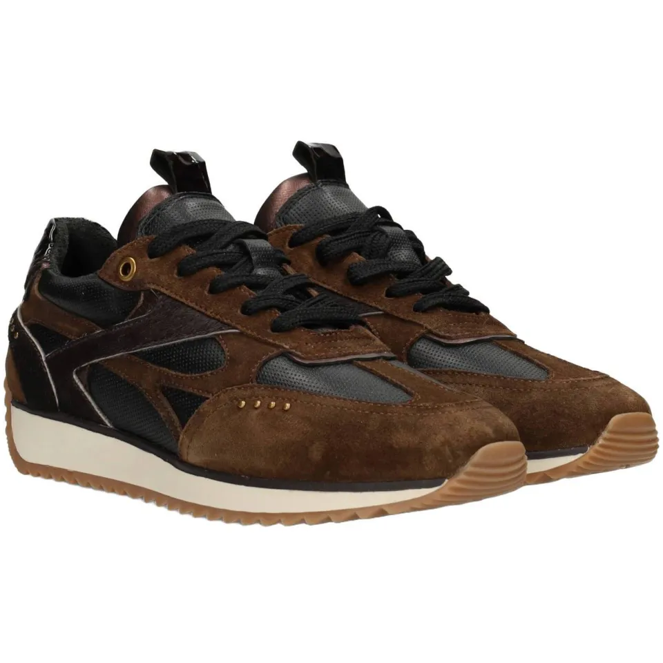 Poelman Valeria suède sneakers - bruin