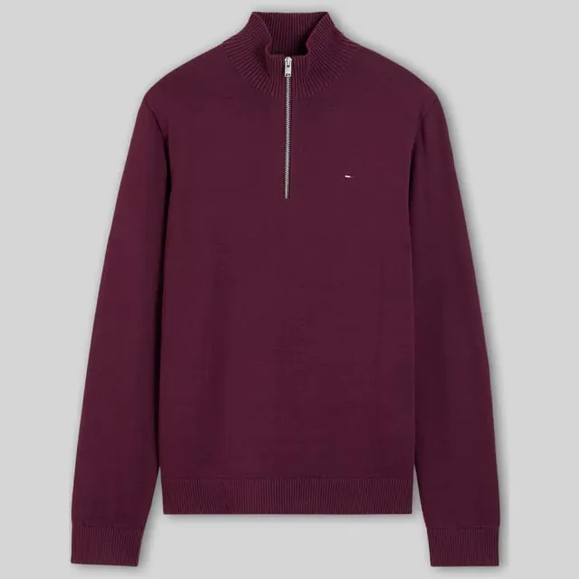Tommy Jeans katoenen regular fit gebreide trui - calypso berry, foto 2