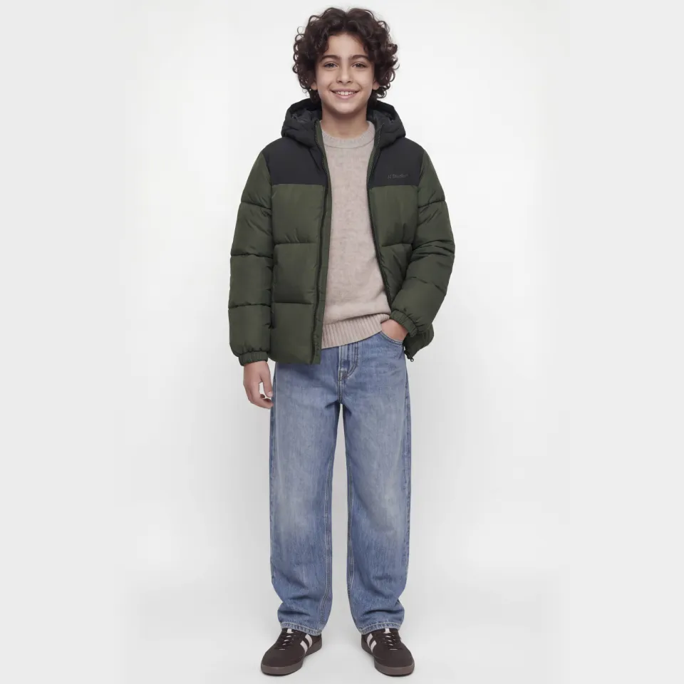Jack & Jones pufferjas groen zwart, foto 4