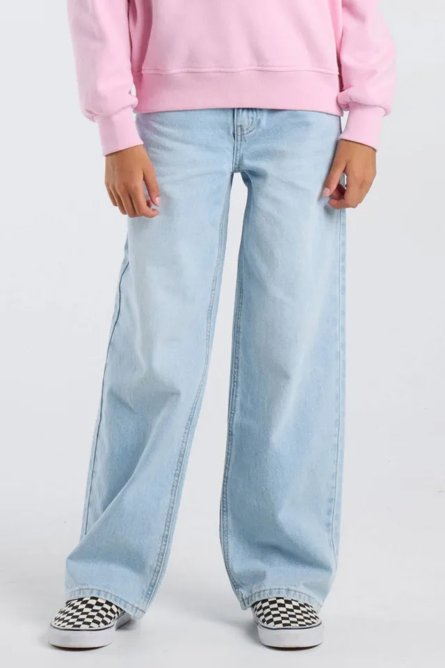 America Today wide leg jeans - light blue denim, foto 4