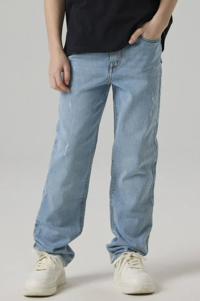NAME IT KIDS straight leg jeans NKMRYAN light blue denim, foto 3