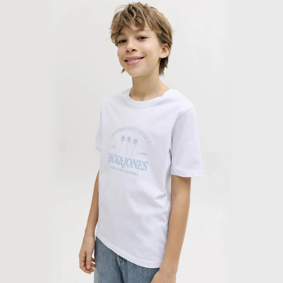Jack & Jones t-shirt wit met logo, foto 5