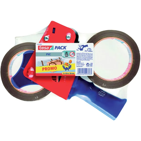 Tesa Verpakkingstape tesapack® ultra strong 66mx50mm pvc + dispenser Bruin