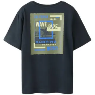 NAME IT t-shirt donkerblauw met print, foto 2