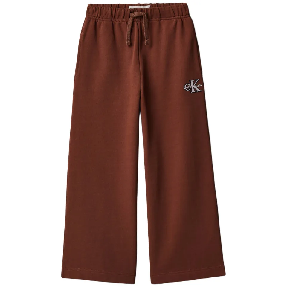 Calvin Klein wide leg sweatbroek bruin, foto 2
