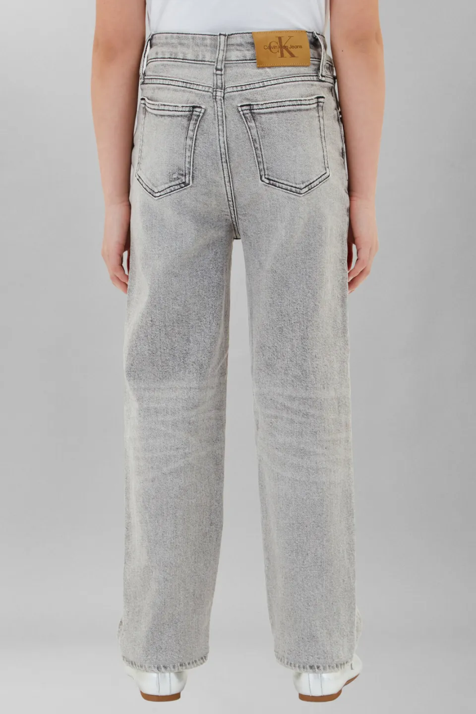 Calvin Klein high waist barrel jeans - grijs, foto 4