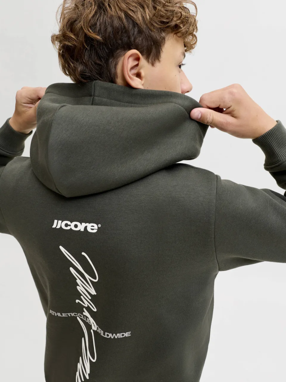 Jack & Jones JUNIOR hoodie met backprint - bruin, foto 5