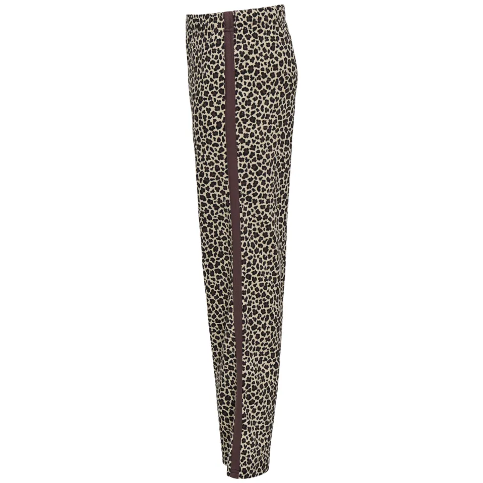 Only geribbelde broek donkerbruin beige / zwart, foto 3