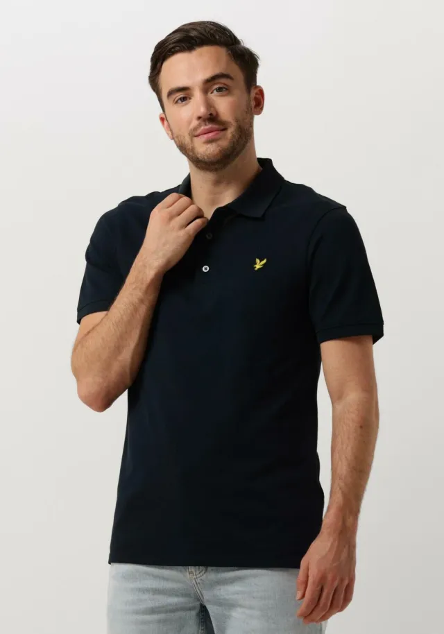Lyle & Scott Heren Polo's & T-shirts Plain Polo Shirt - Donkerblauw