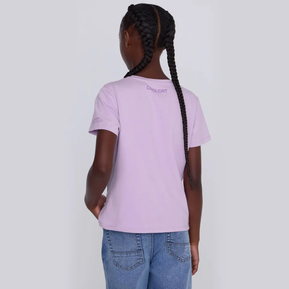 Coolcat Tisah t-shirt met vlinderprint lila, foto 6
