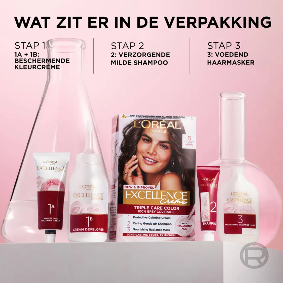 L'oréal Excellence Crème haarkleuring 5.02 boeiende brunette, foto 3