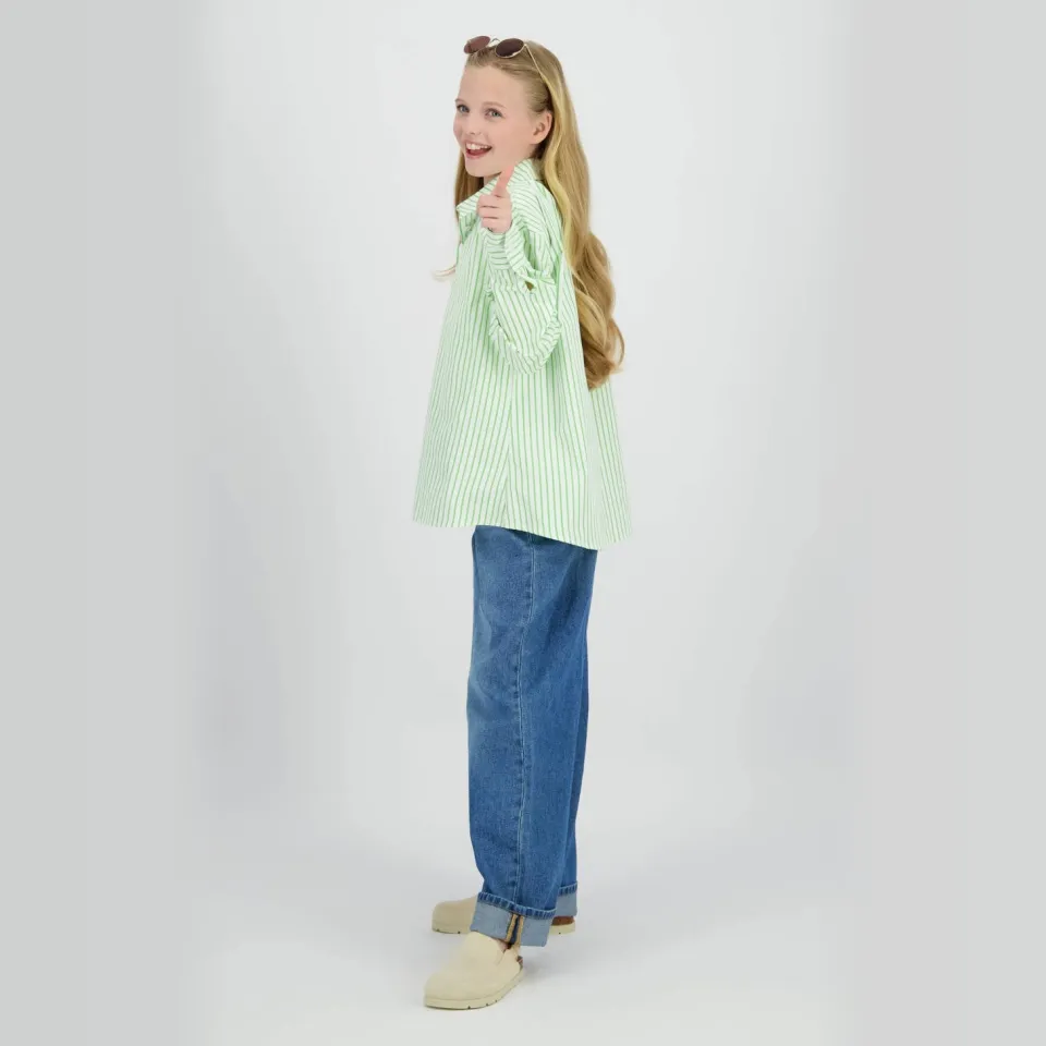 Raizzed gestreepte blouse groen, foto 5