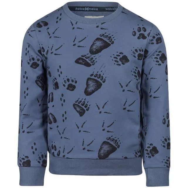 Koko Noko rechtvallende sweater met print - blauw