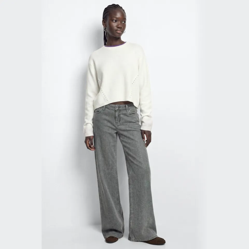 Mango TEEN gebreide trui met studs - wit, foto 3