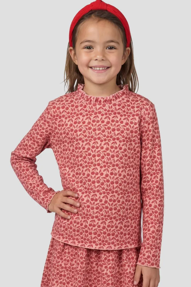 Orange Stars longsleeve oudroze