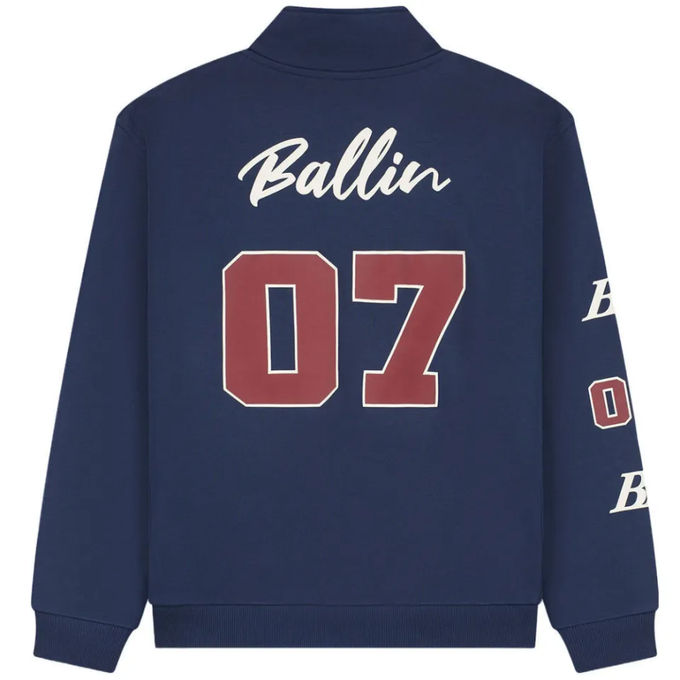 Ballin boxy sweater met backprint - donkerblauw, foto 2