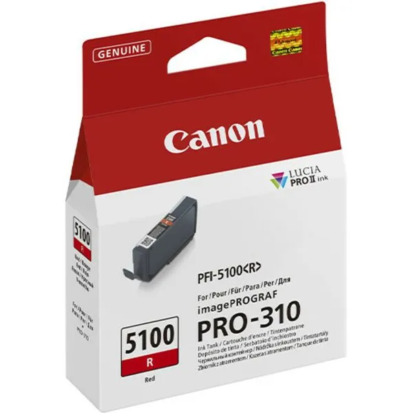 Canon PFI-5100 R Inktcartridge Rood