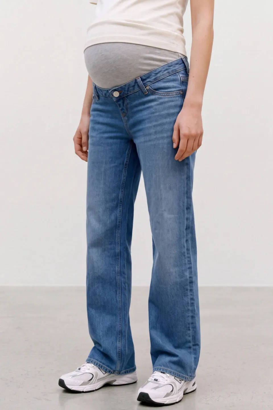 Vero Moda MATERNITY high waist zwangerschaps wide leg jeans medium blue denim, foto 4