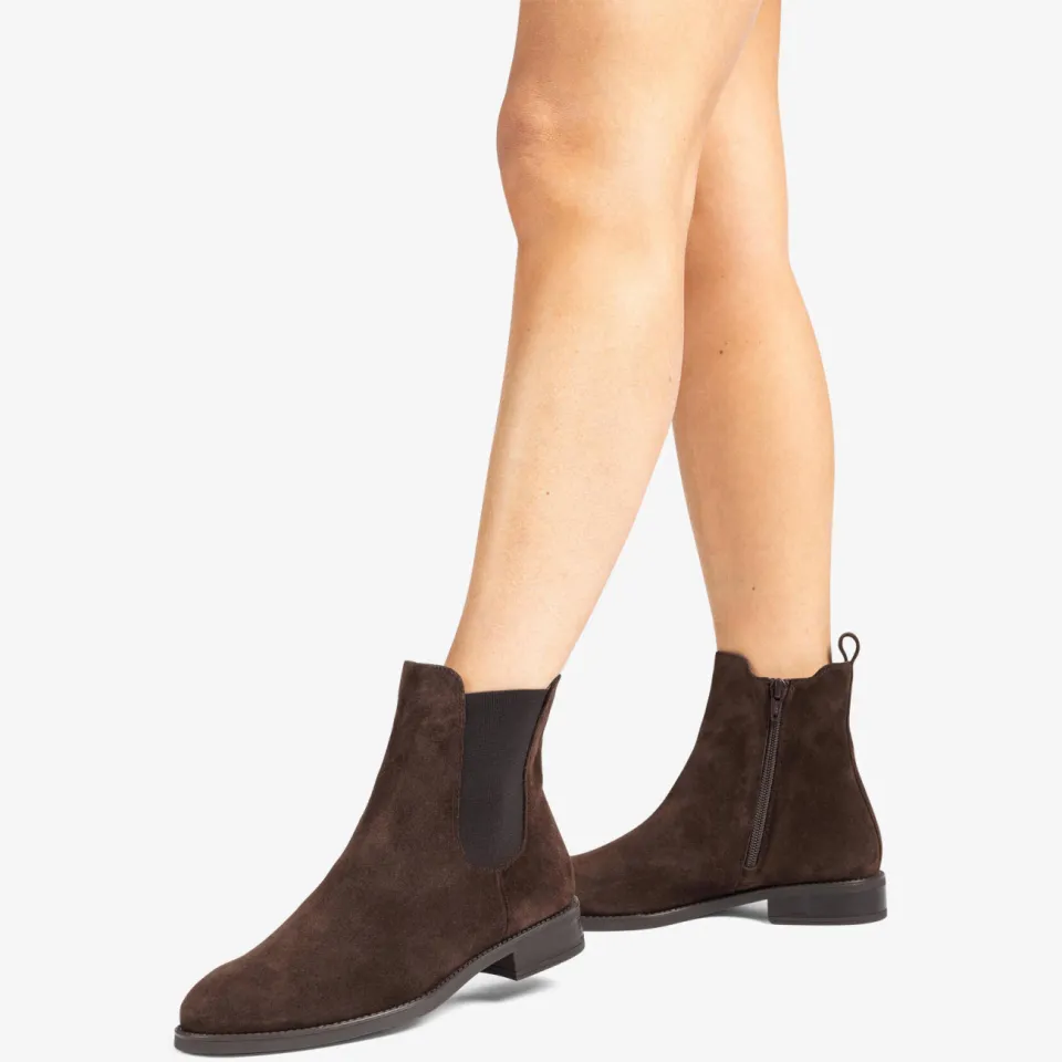 Unisa leren enkelboots - donkerbruin, foto 5