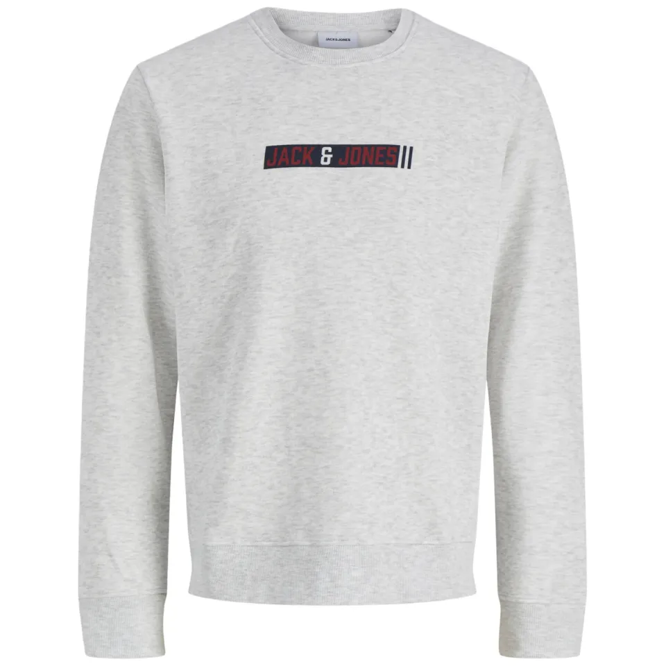 Jack & Jones JUNIOR sweater met tekst - lichtgrijs, foto 2