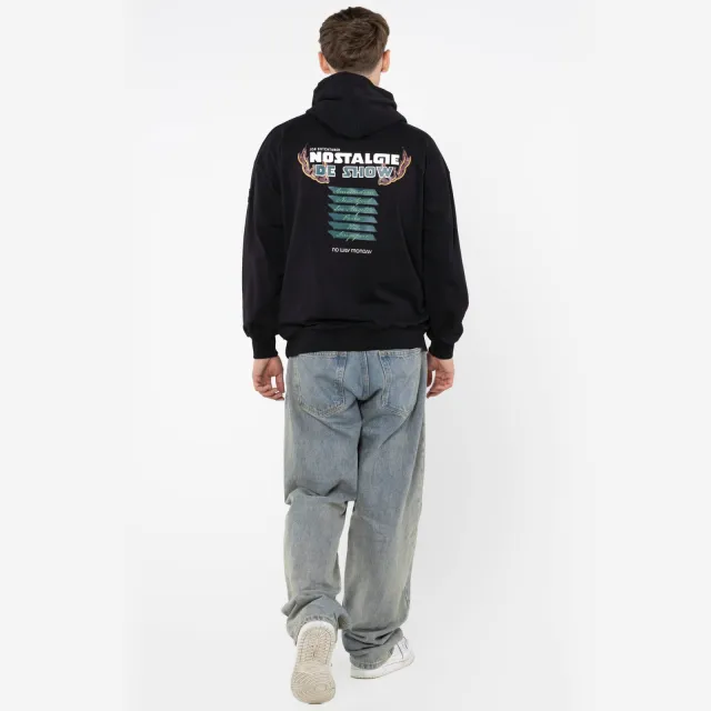 No Way Monday X Job Dutchtuber oversized hoodie met backprint - zwart, foto 5