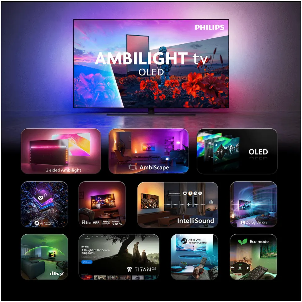 Philips 77OLED811 (2026) - 77 inch - OLED TV grijs, foto 3