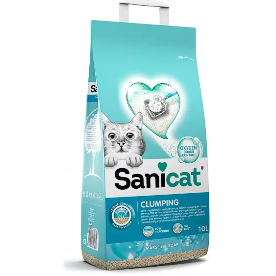 Sanicat Clumping Marseille Zeep kattenbakvulling 10 liter