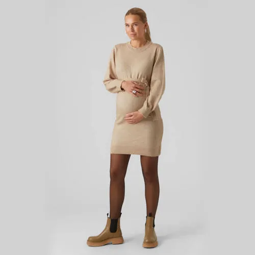 Mamalicious MLNEWANNE zwangerschapsjurk beige, foto 2
