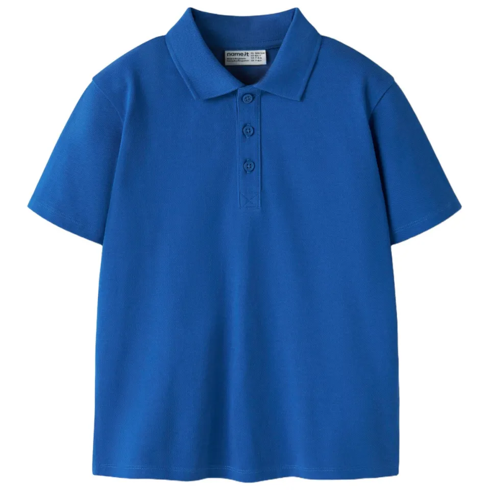 NAME IT KIDS polo blauw Jongens Katoen Polokraag Effen