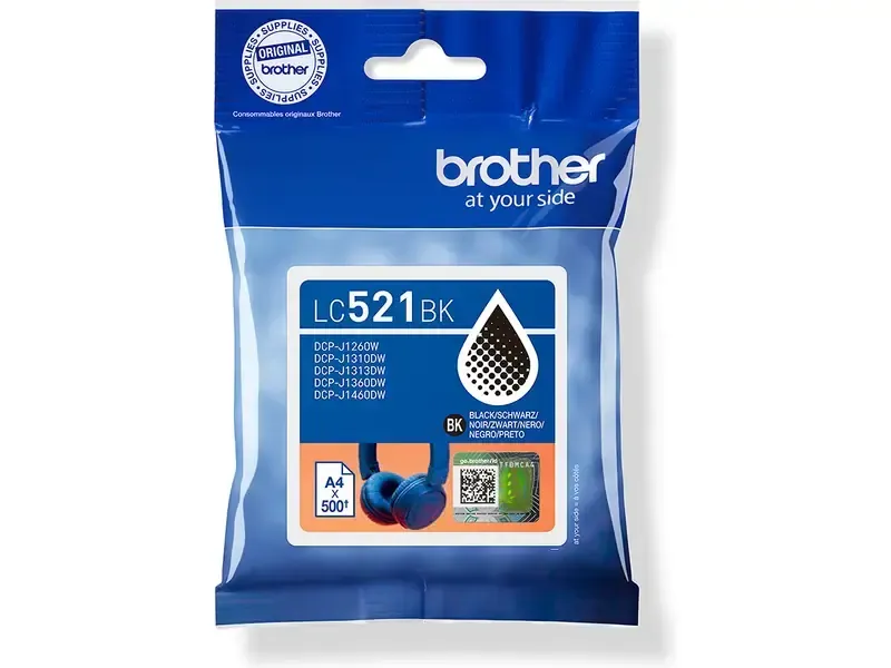 Brother LC-521BK inktcartridge zwart, foto 2